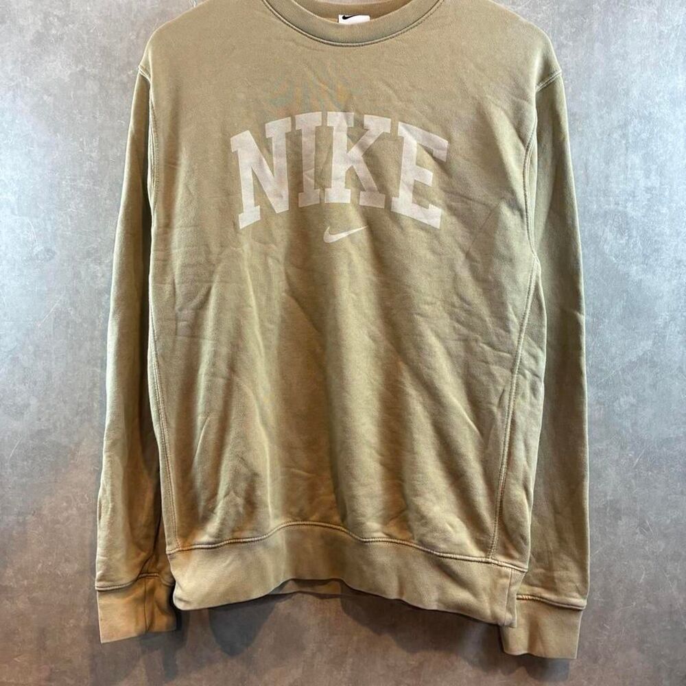 Nike Men's Khaki and Green Sweatshirt